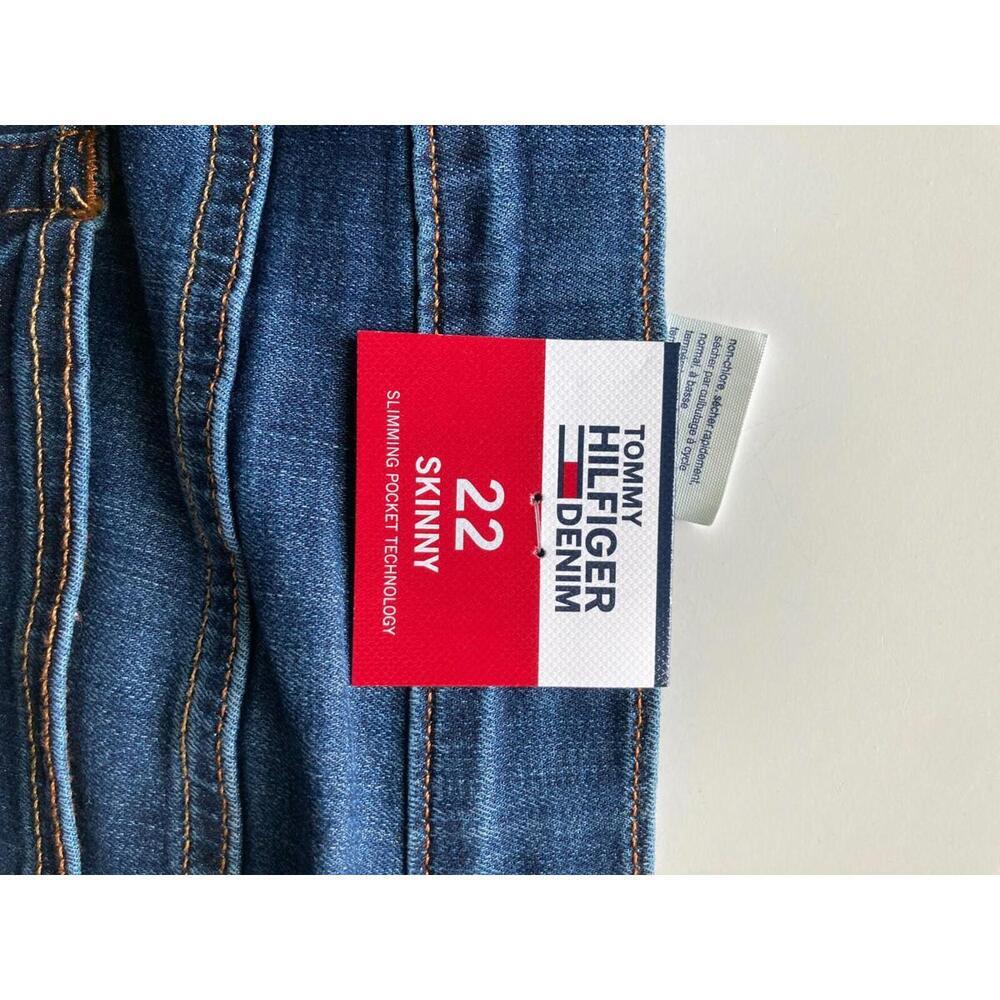 TOMMY HILFIGER $69 DENIM WOMEN'S NEW SKINNY MID RISE STRECH JEANS PANTS SIZE 24 - Picture 4 of 7